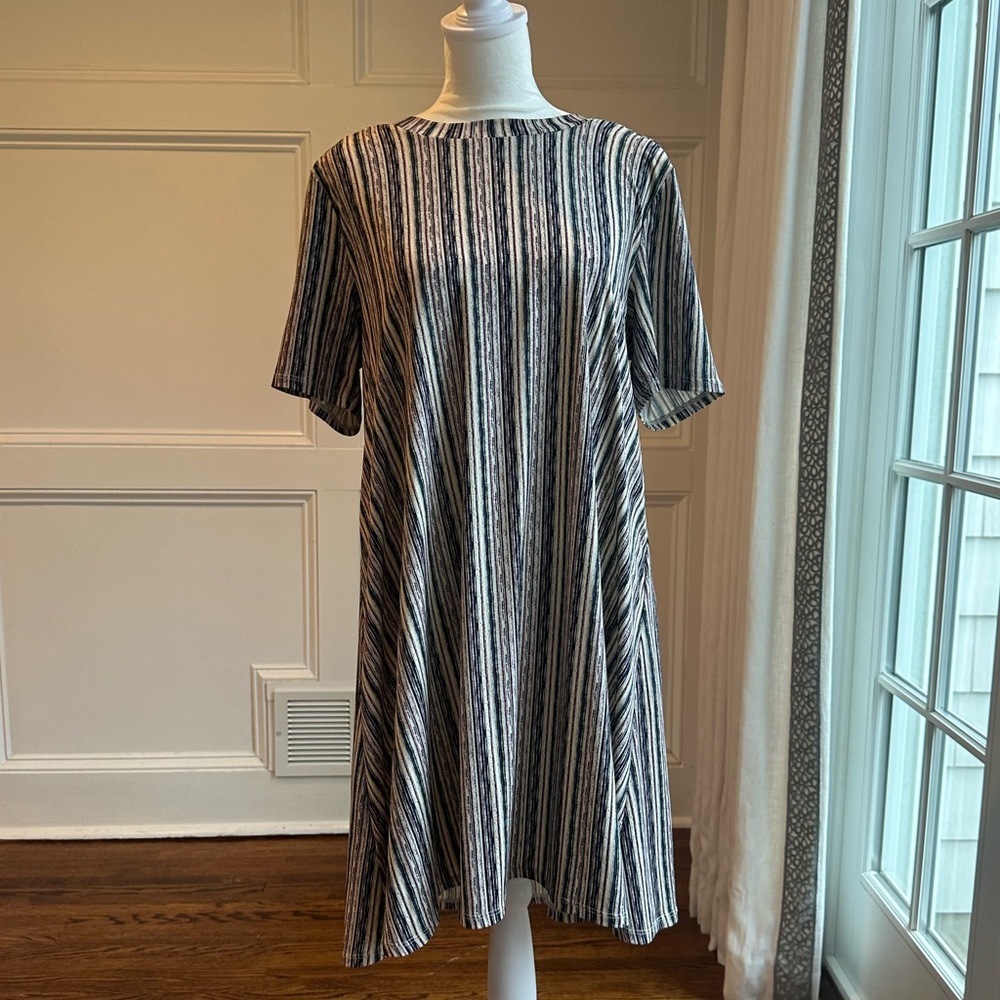 BCBGeneration Mini A-Line Vertical Striped Dress | Size L